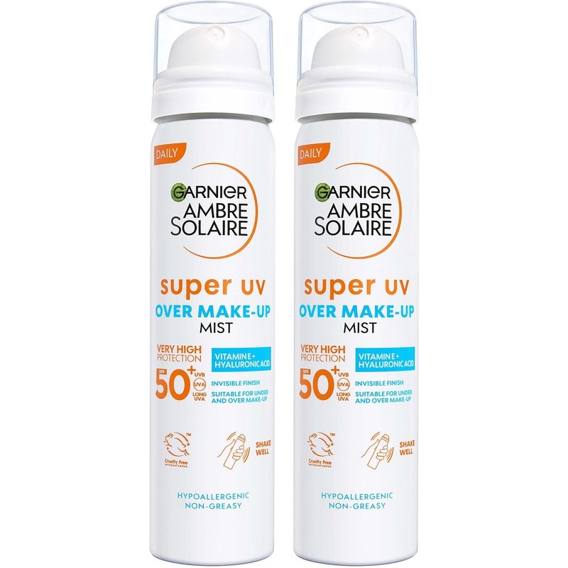 Garnier Ambre Solaire Over Makeup Super UV Protection Mist SPF50+ 75ml Duo