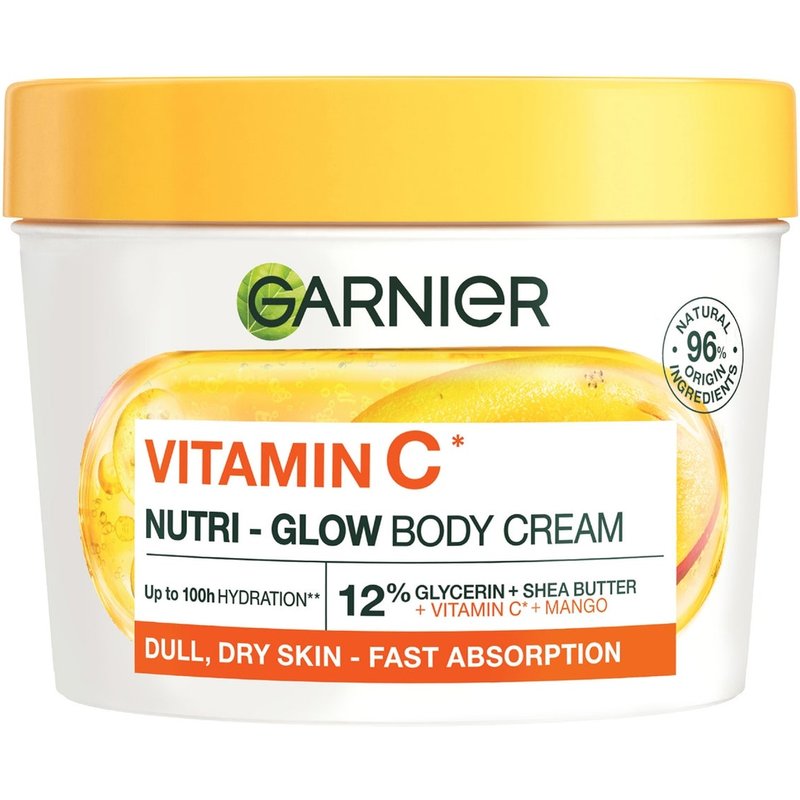 Garnier Vitamin C* Nutri – Glow Body Cream with Mango 380ml