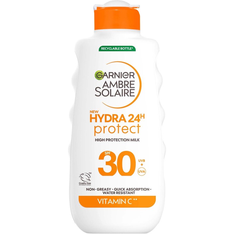 Garnier Ambre Solaire SPF 30 Hydra 24 Hour Protect Hydrating Sun Cream Lotion With Vitamin C, 175ml