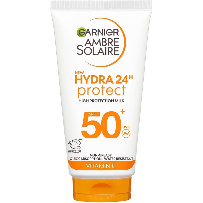 Garnier Ambre Solaire SPF 50+ Hydra 24 Hour Protect Hydrating Sun Cream Lotion With Vitamin C, 50ml
