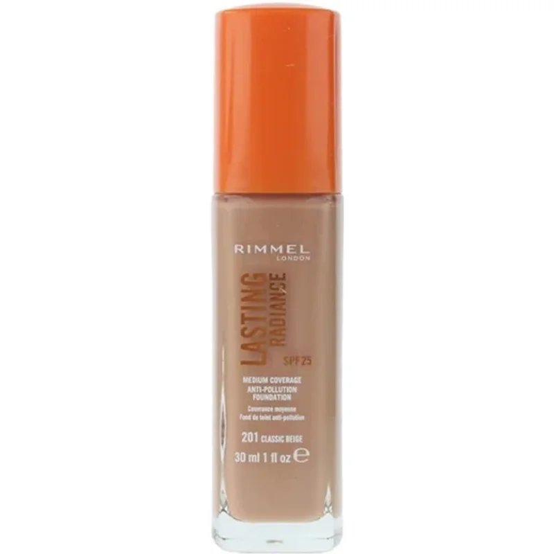 Rimmel Lasting Radiance SPF 25 Anti Pollution Foundation 201 Classic Beige
