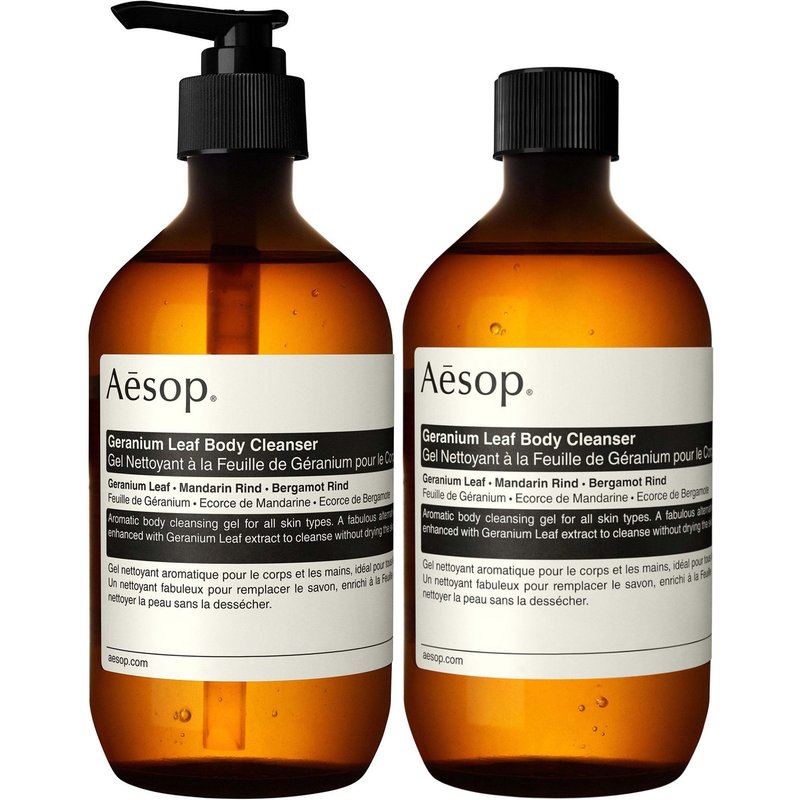Geranium Leaf Body Cleanser & Refill Duo