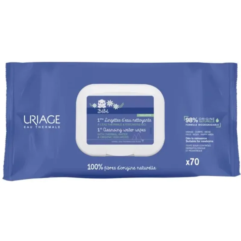 Uriage Baby 1st Cleansing Wipes 70 Wipes