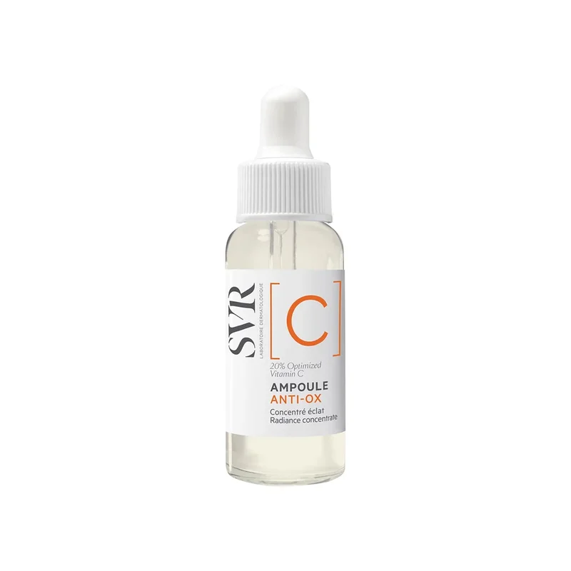 SVR [C] Ampoule Anti-Ox 20% Vitamin C Regenerating Anti-Wrinkle Face Serum for Dull, Tired, Uneven Skin, 30 ml