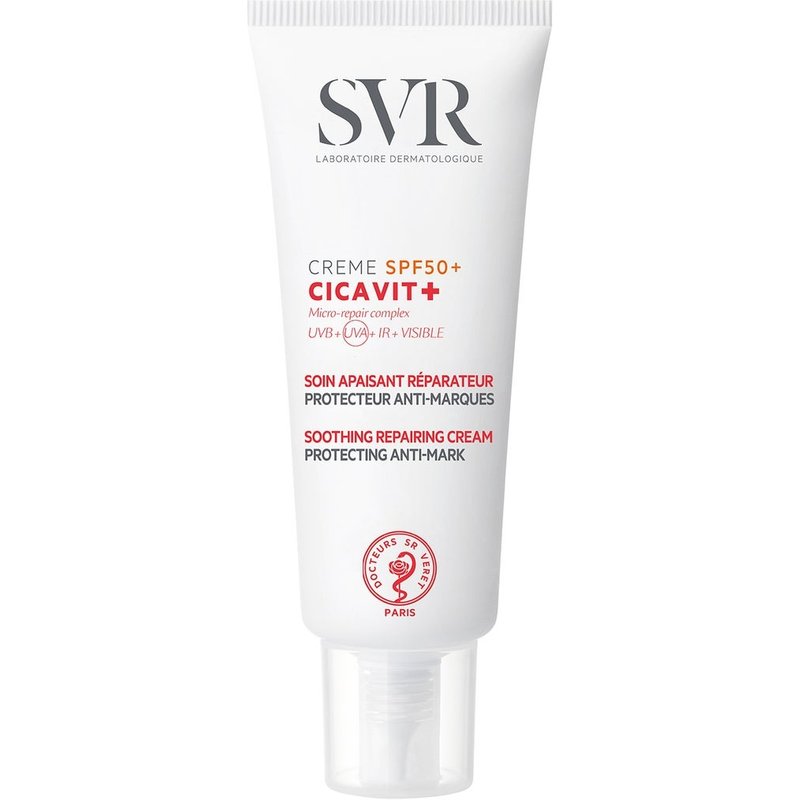 SVR CICAVIT+ SPF 50+ Scar & Wound Cream for Damaged Sensitive Skin, Moles, Grazes, Cuts & Tattoos, 40ml