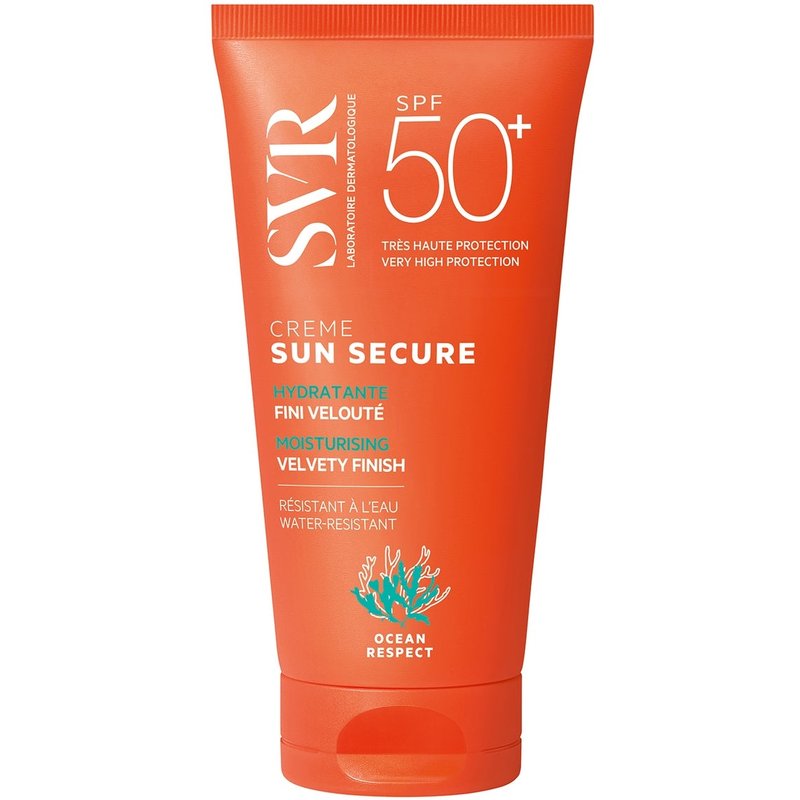 SVR SUN SECURE SPF 50+ Hydrating Face SPF Cream for Balanced to Dry Skin Types, Water-Resistant, Reef-Safe, All Ages, 50ml