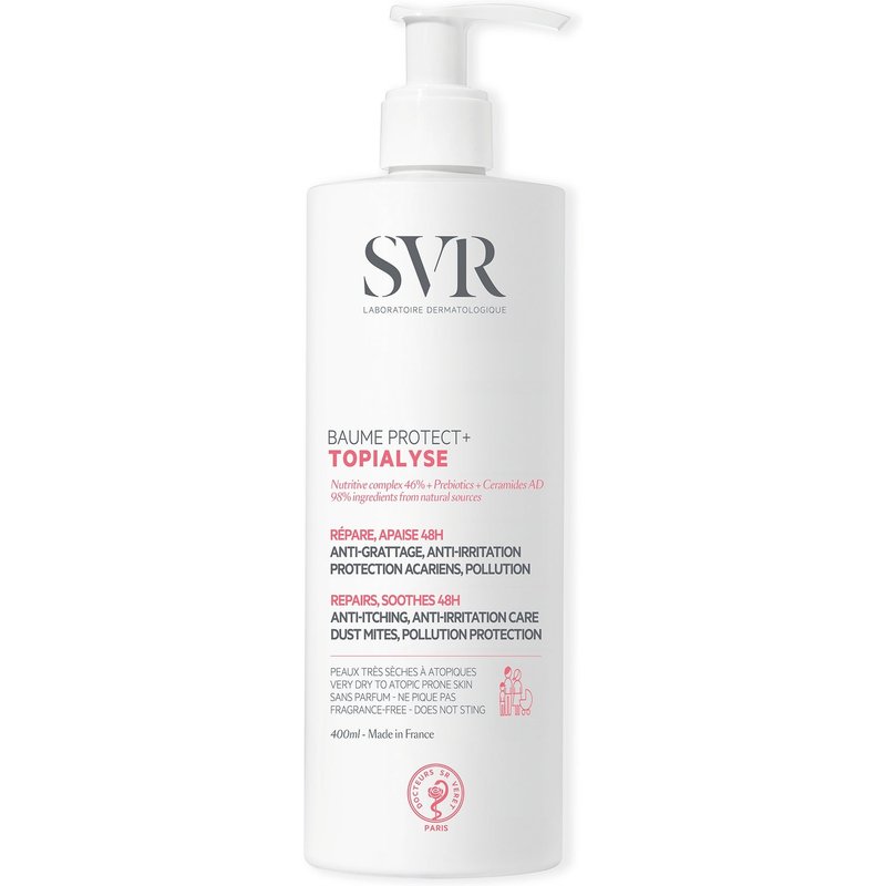 SVR TOPIALYSE Baume Protect+ Soothing 48hr Hydrating , Anti-itch Intensive Balm for Very Dry, Eczema-Prone Skin, All Ages 400ml