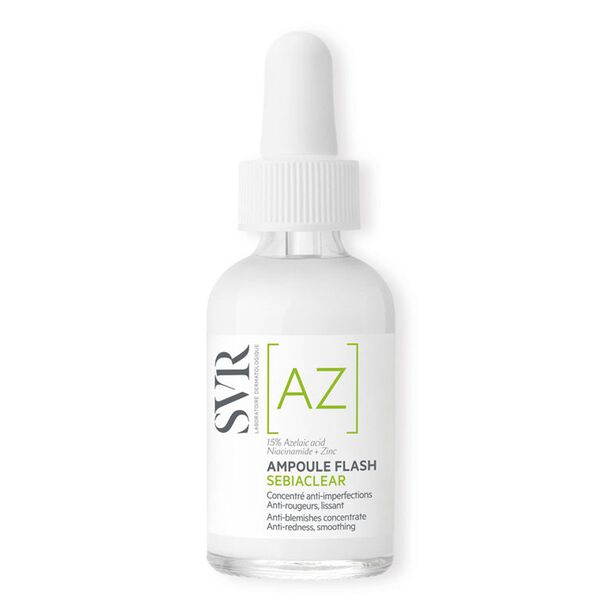 SVR SEBIACLEAR Ampoule Flash - 15% Azelaic Acid Anti-Blemish Serum for Acne-prone, Oily, Combination Skin, 40ml