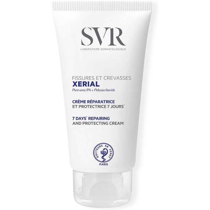 SVR XERIAL Cracked Hand & Foot Cream for Split Heels and Damaged, Sore, Hard-Working Feet, 50ml