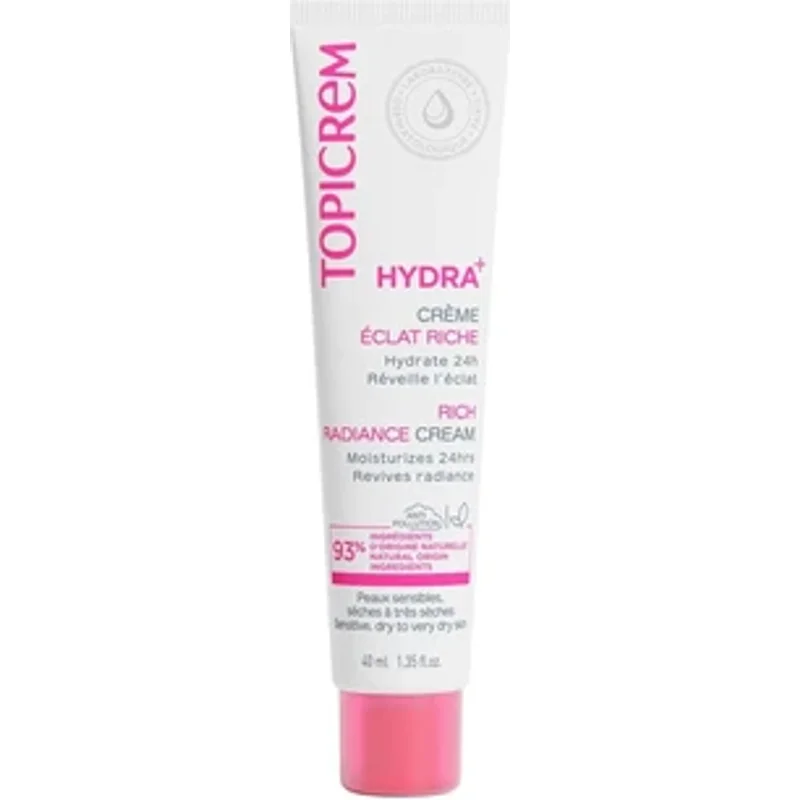 Topicrem Hydra+ Rich Moisturising Radiance Cream 40ml