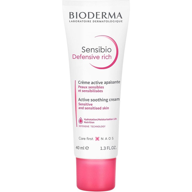 BIODERMA Sensibio Defensive Rich Soothing Nourishing Moisturiser for Sensitive Skin 40ml