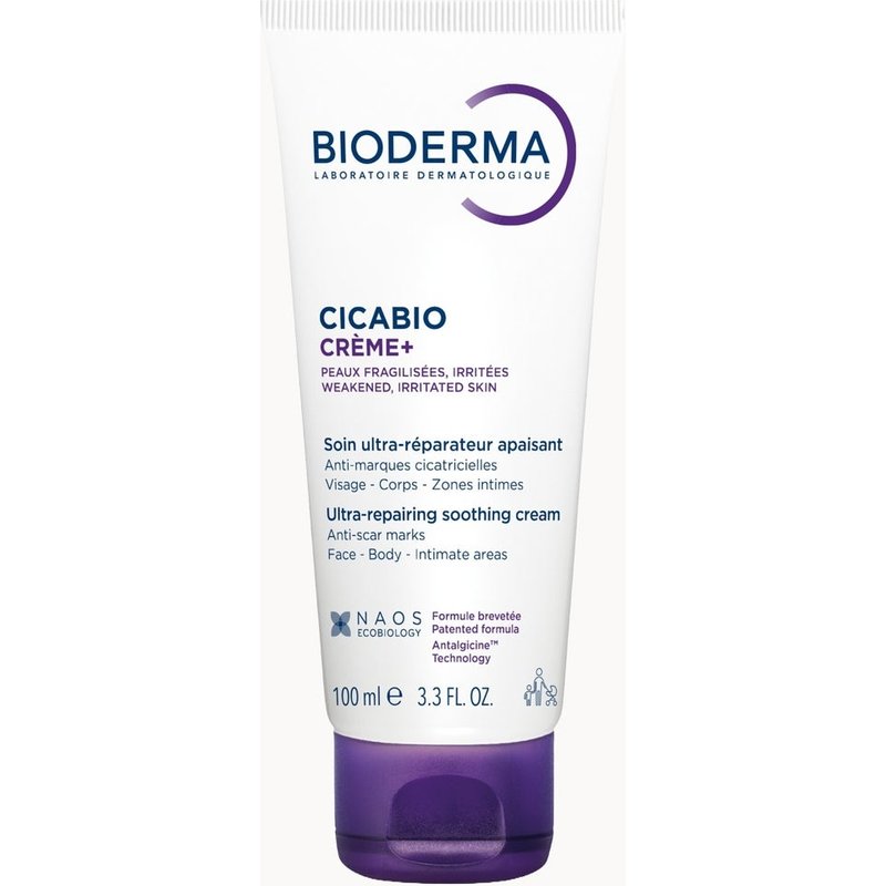 Bioderma Cicabio Creme+ Ultra-Repairing Soothing Healing Cream for Face & Body with Hyaluronic Acid 100ml