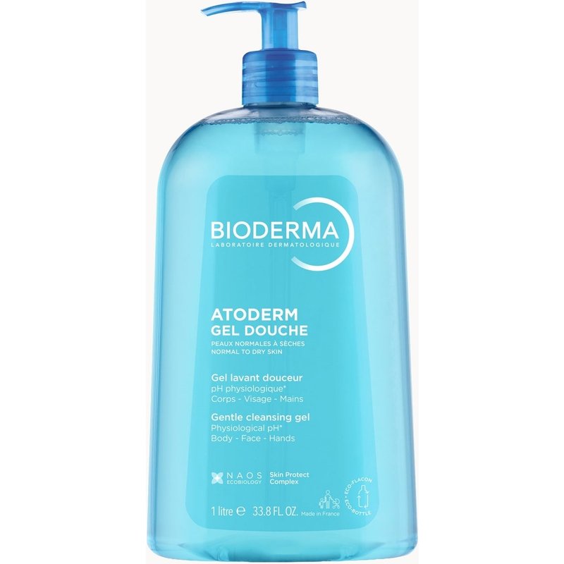 Bioderma Atoderm Gentle Shower Gel Body Wash For Normal to Dry Skin 1L