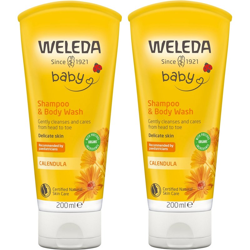 Weleda Baby Shampoo & Body Wash 200ml Twin Pack