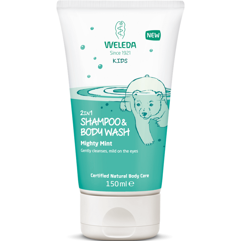 Weleda Kids' 2-in-1 Mighty Mint Shampoo and Body Wash 150ml