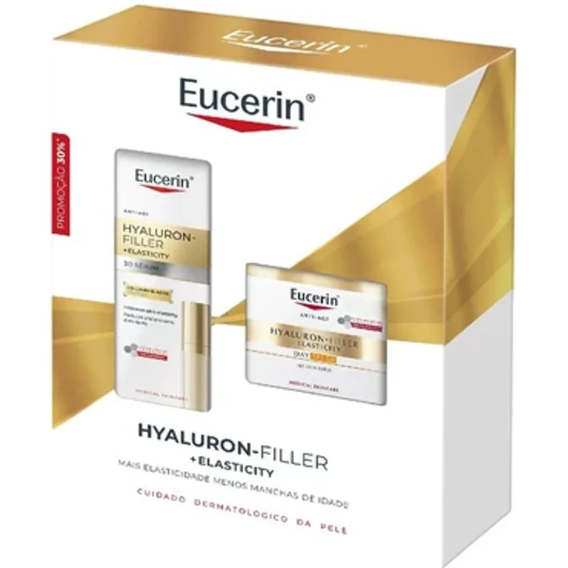 Eucerin Hyaluron-Filler + Elasticity 3d Serum + Hyaluron-Filler + Elasticity Day Cream SPF 30 30ml + 50ml