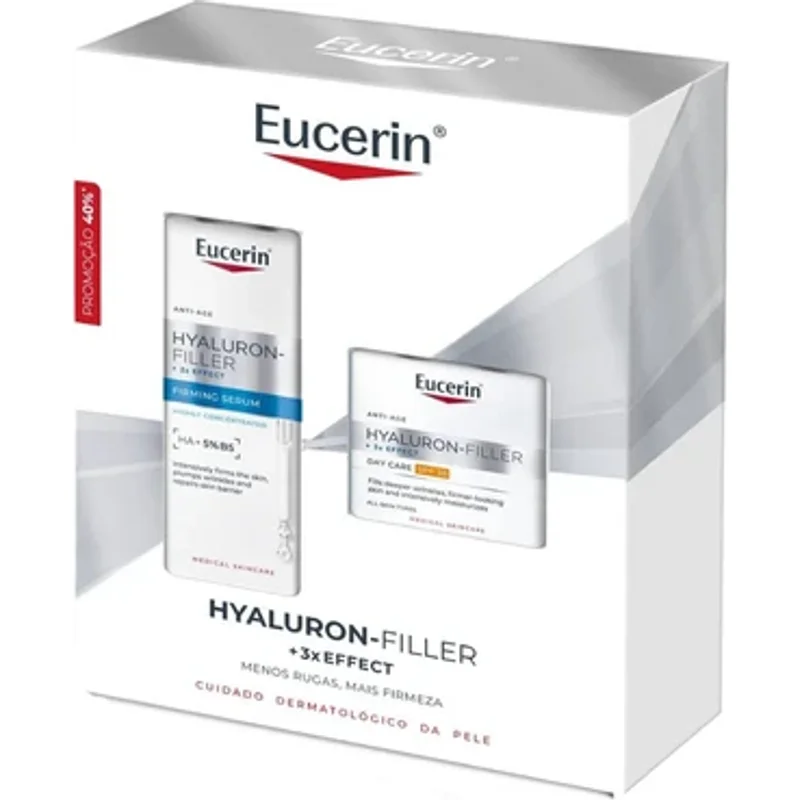 Eucerin Hyaluron-Filler 3x Effect Anti-Ageing Firming Serum + 3x Effect Day Cream SPF 30 30ml + 50ml