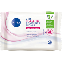 Nivea Caring 3in1 Cleansing Wipes - 25pcs