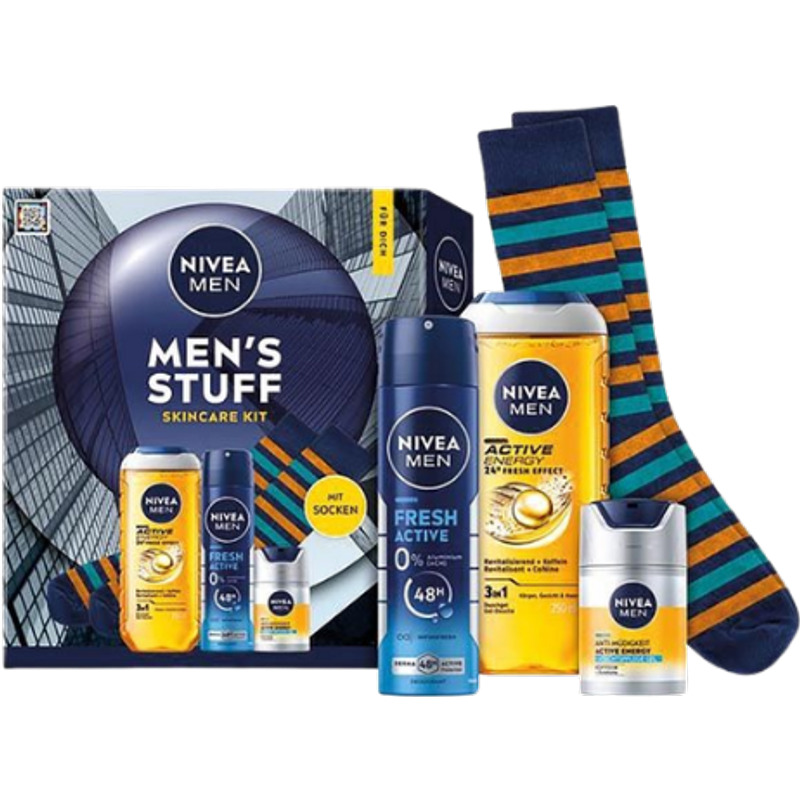 Nivea Men Men's Stuff Skincare Gift Set With Socks