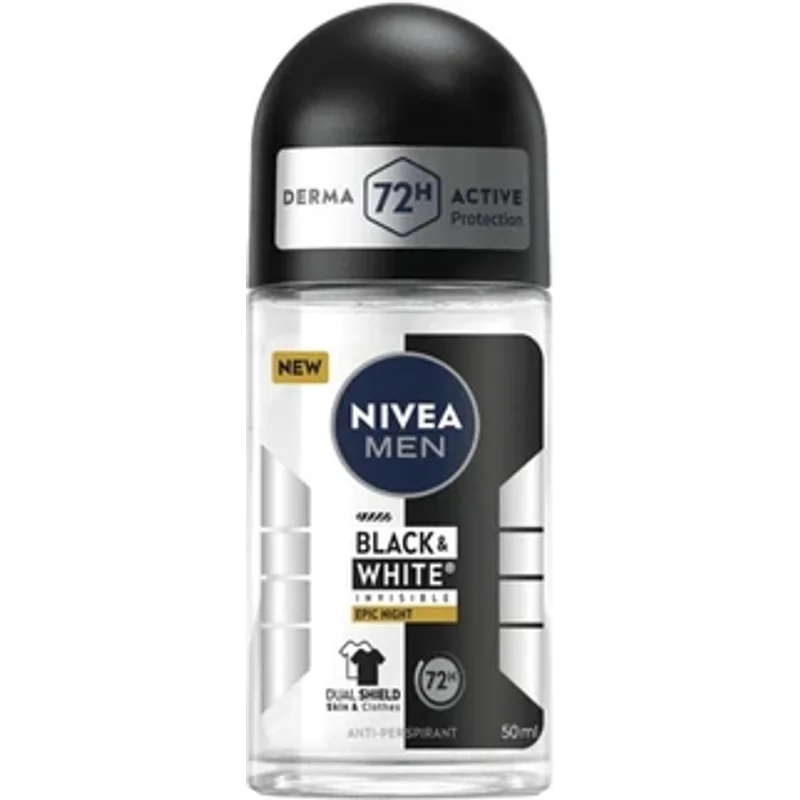 Nivea Men Black & White Invisible Epic Night Anti-Perspirant Roll-On 50ml