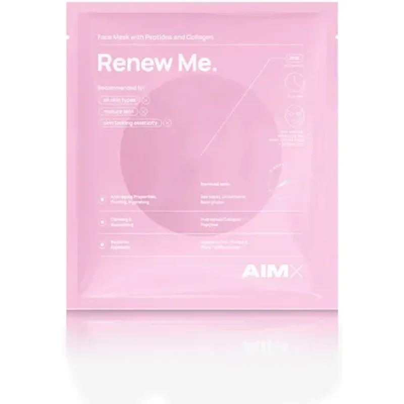 AimX Sheet Mask With Peptides & Collagen "renew Me" 1 Sheet