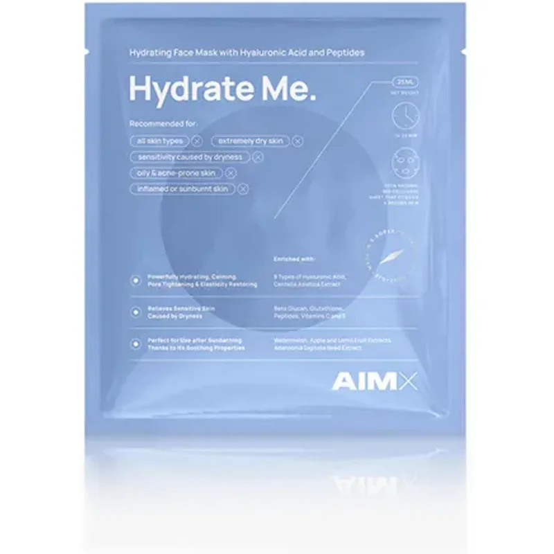 AimX Hydrate Me Moisturising Sheet Mask With Peptides 1 Sheet
