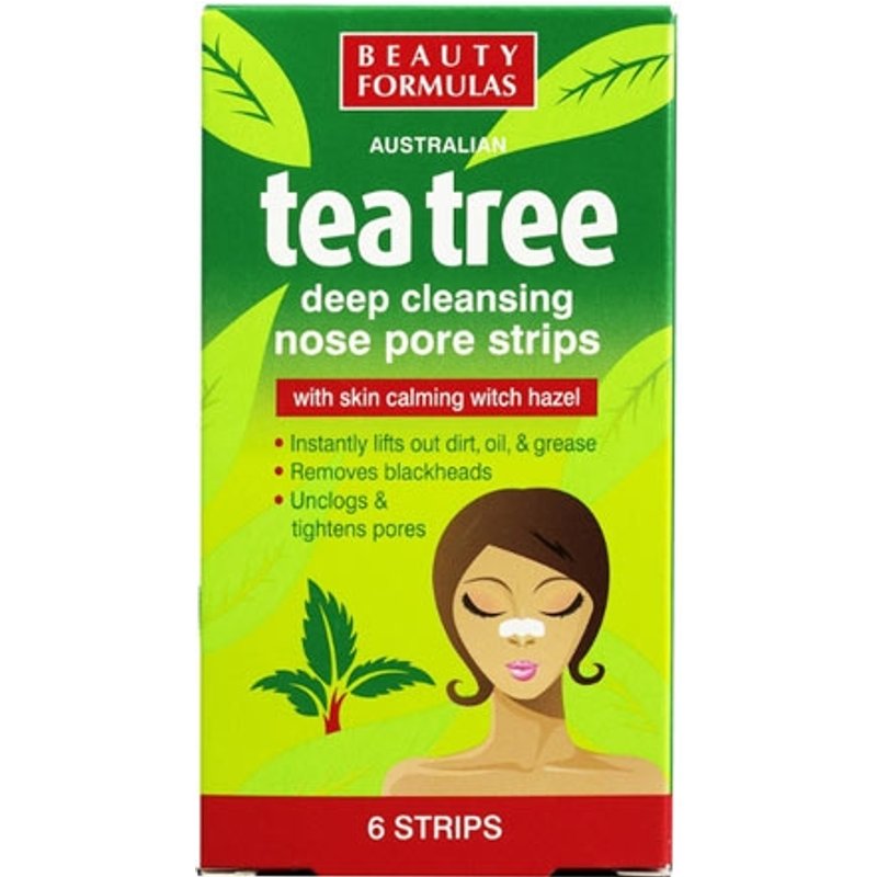 Beauty Formulas Tea Tree Nose Pore Strips - 6 pcs.