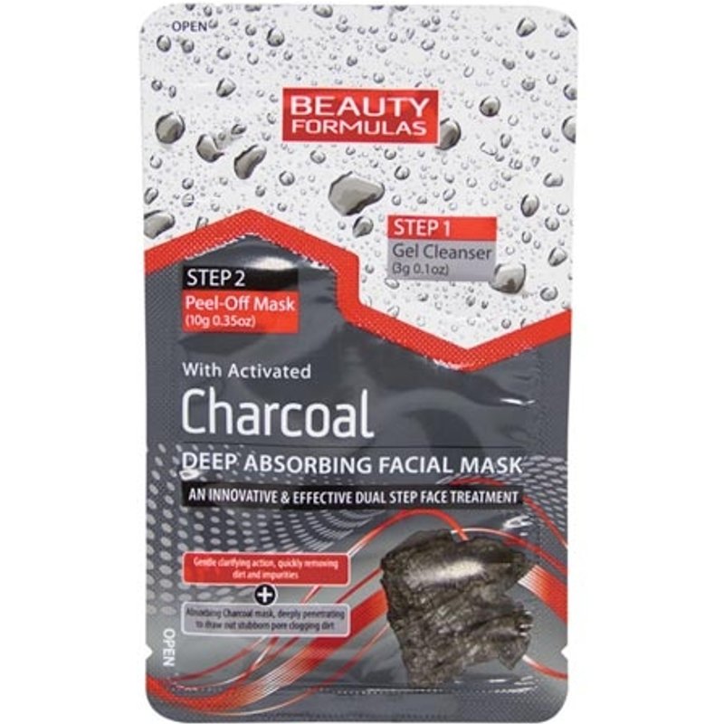 Beauty Formulas Charcoal Deep Absorbing Face Mask - 1 piece.