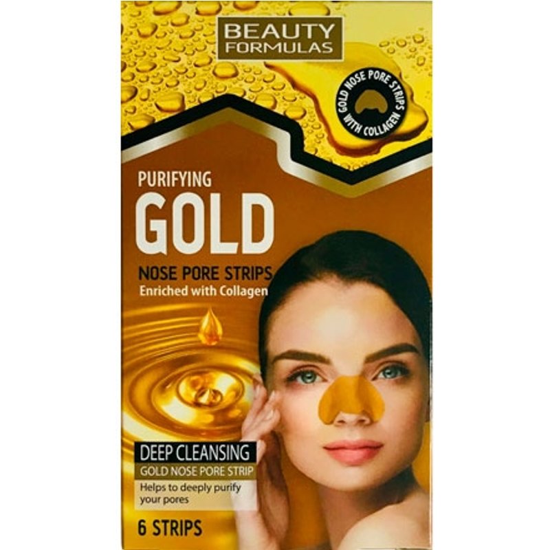Beauty Formulas Gold Nose Strips - 6 pcs