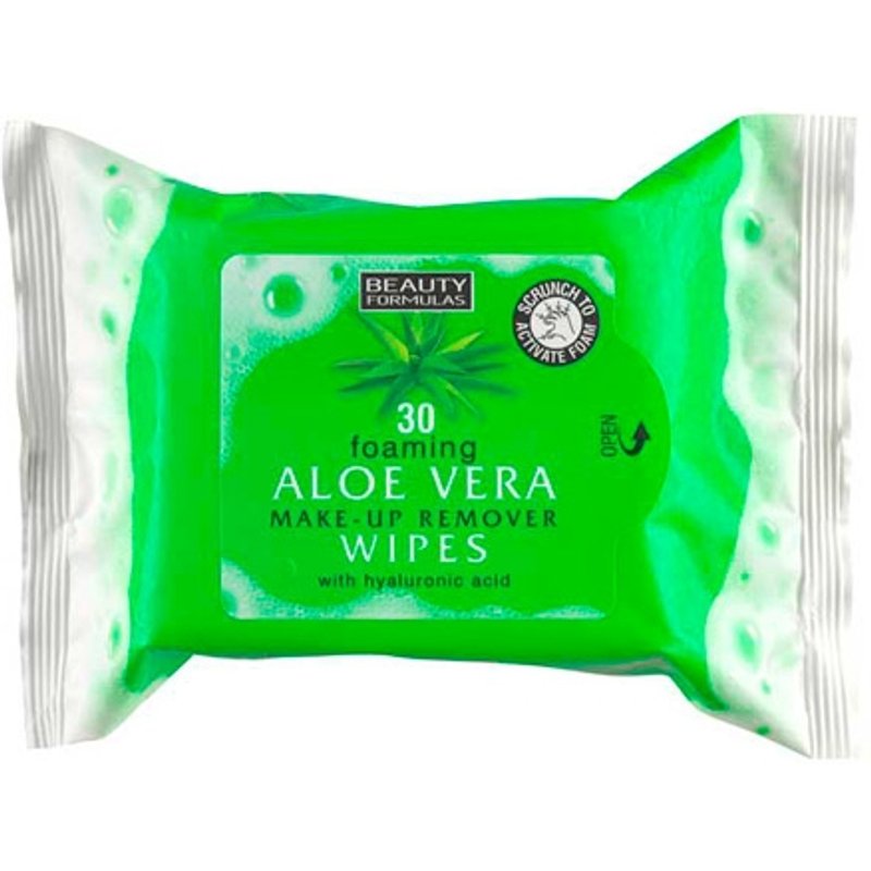 Beauty Formulas Aloe Vera Make-Up Wipes - 30 pcs