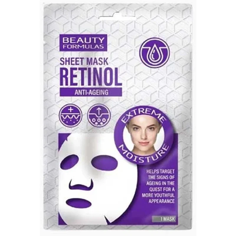 Beauty Formulas Retinol Anti Ageing Extreme Moisture Sheet Mask 1 Mask