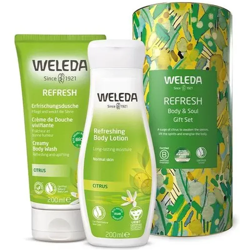 Weleda Refresh Your Senses Gift Set Citrus Refreshing Body Lotion + Citrus Refresh Creamy Body Wash