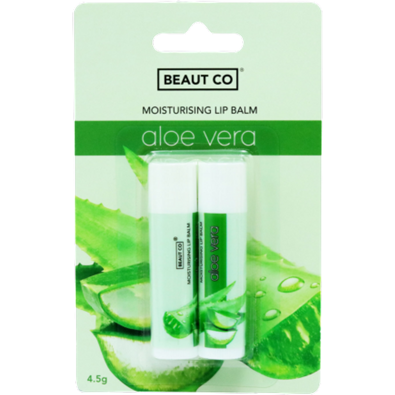 Beaut Co Moisturising Aloe Vera Lip Balm Twin Pack – 4.5 g