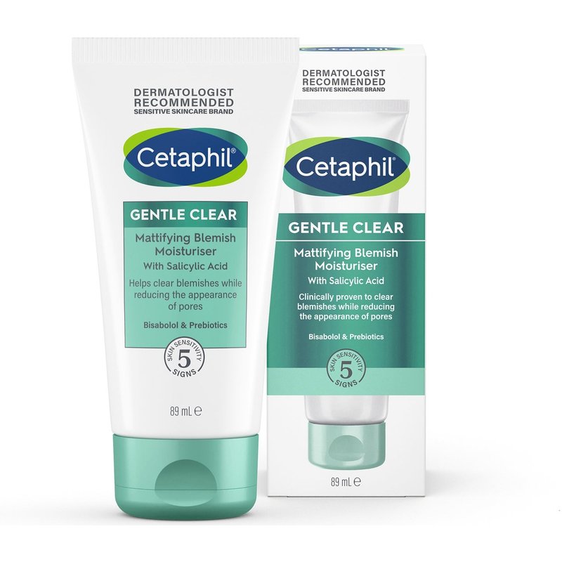 Cetaphil Gentle Clear Mattifying Blemish Face Cream with Salicylic Acid for Sensitive Skin 89ml