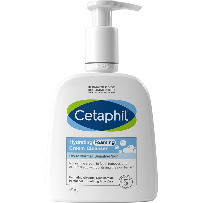 Cetaphil Hydrating Foaming Cream Cleanser Wash 473ml