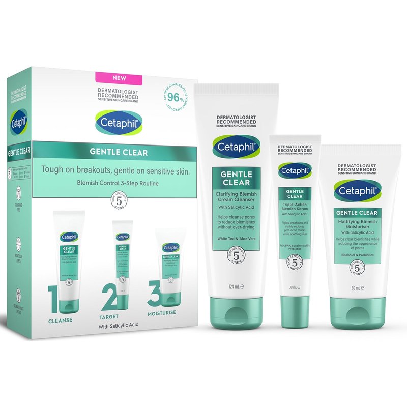 Cetaphil Gentle Clear Blemish Control 3-Step Routine Kit (Worth £46.50)
