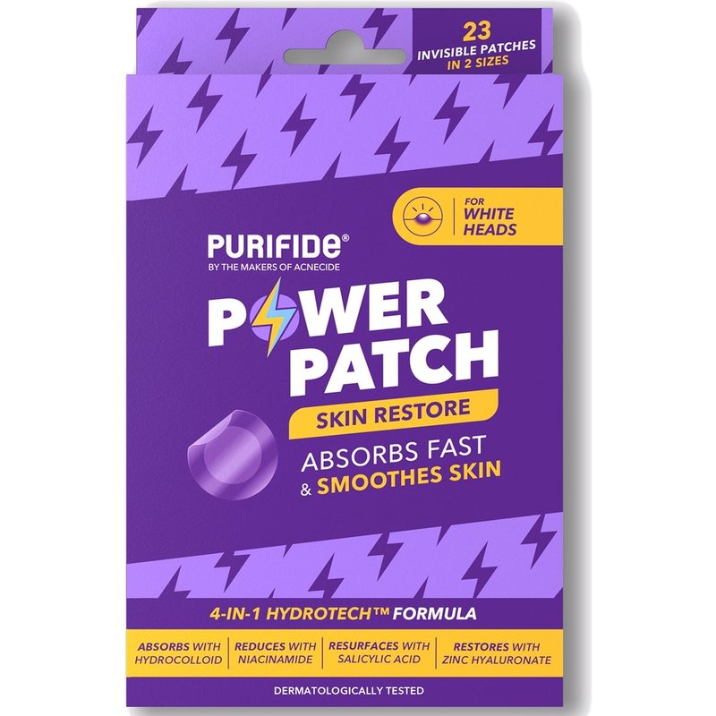 Purifide by Acnecide Skin Restore Pimple Patches, Patch Your Spot with Hydrocolloid and Salicylic Acid 23 Absorbent Patches