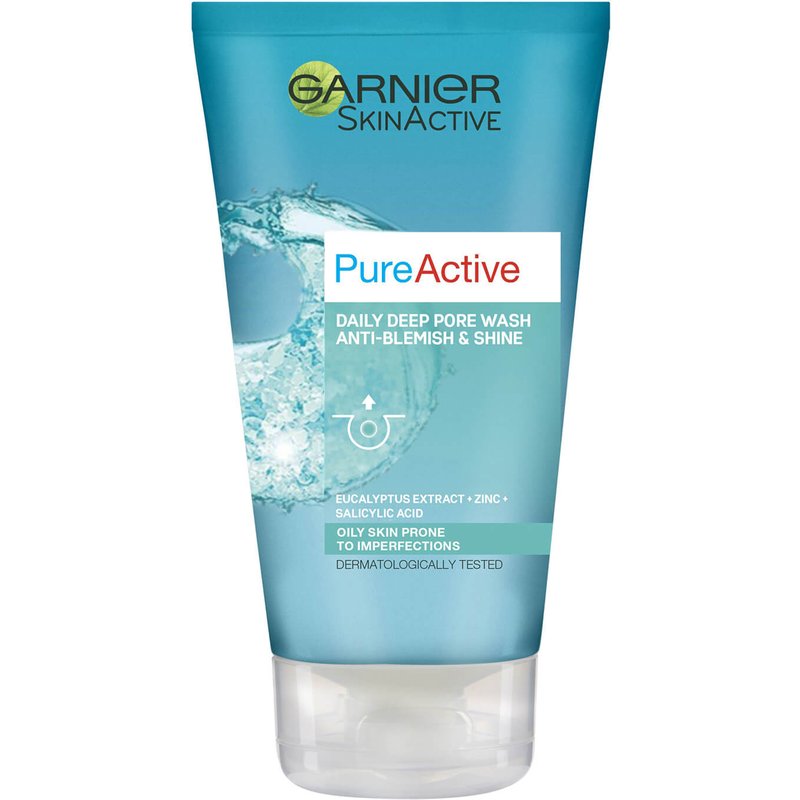 Garnier Pure Active Anti Blackhead Deep Pore Face Wash Oily Skin 150ml