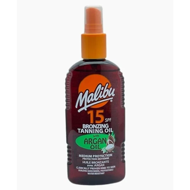 Malibu Bronzing Tanning Oil With Argan Oil SPF 15 200ml