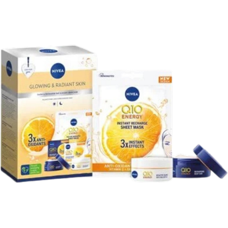 Nivea Q10 Glowing & Radiant Skin Gift Set – 3 Pcs