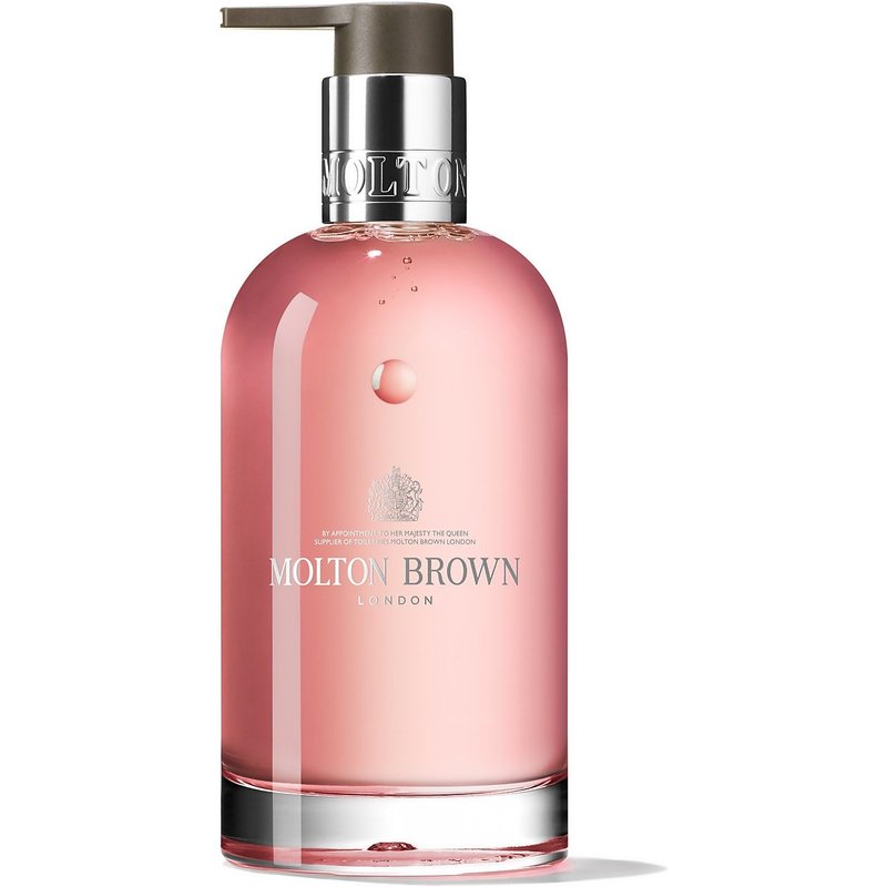 Molton Brown Delicious Rhubarb and Rose Fine Liquid Hand Wash in Glass Bottle 200ml