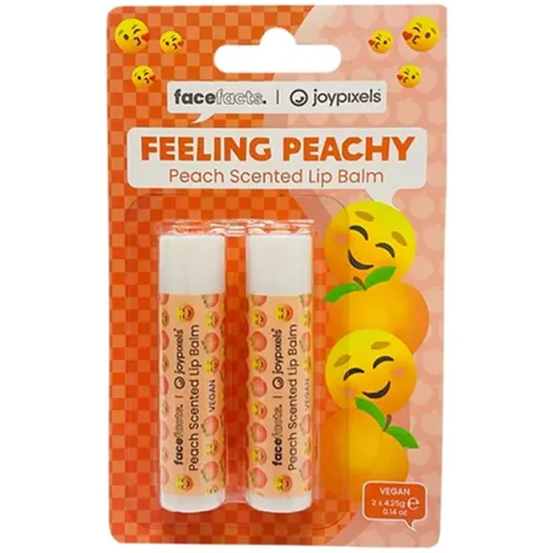 Face Facts Feeling Peachy Peach Scented Lip Balm 2 x 4.25 g