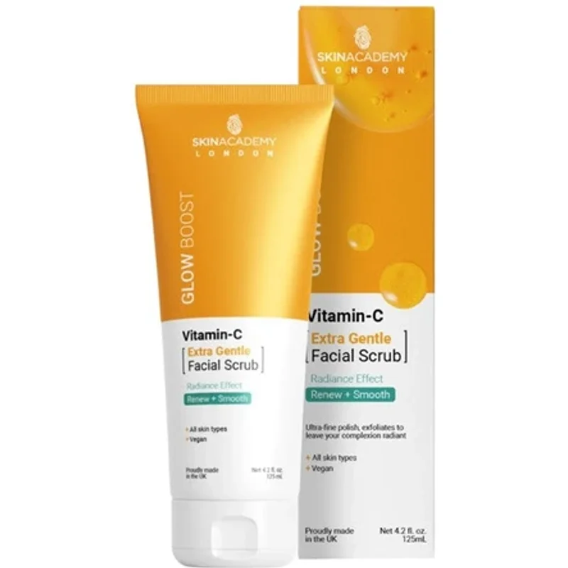 Skin Academy Glow Boost Vitamin C Extra Gentle Facial Scrub 125ml