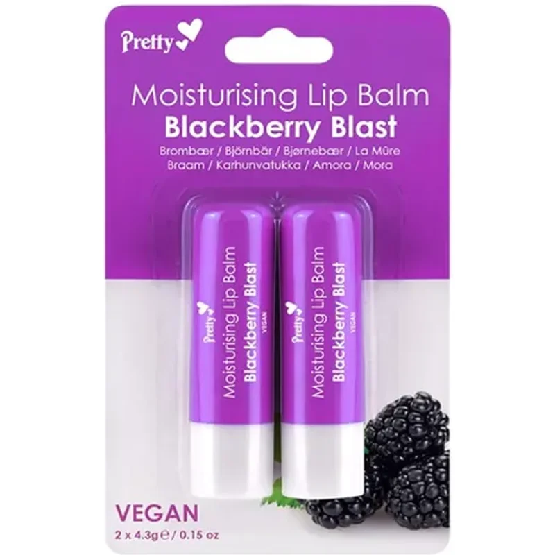 Quest Pretty Moisturising Lip Balm Blackberry Blast 2 x 4.3 g