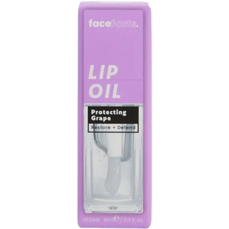 Face Facts Nourish Plus Renew Protecting Grape Clear Glaze Lip Oil 9ml