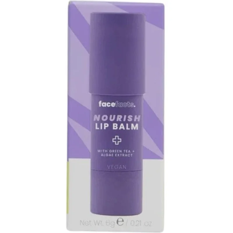 Face Facts Nourish Lip Balm With Green Tea & Algae Extract 6g
