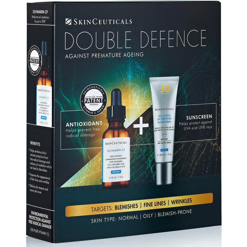 SkinCeuticals Double Defence Silymarin CF Kit for Oily/Blemish-Prone Skin (Worth £214.00)