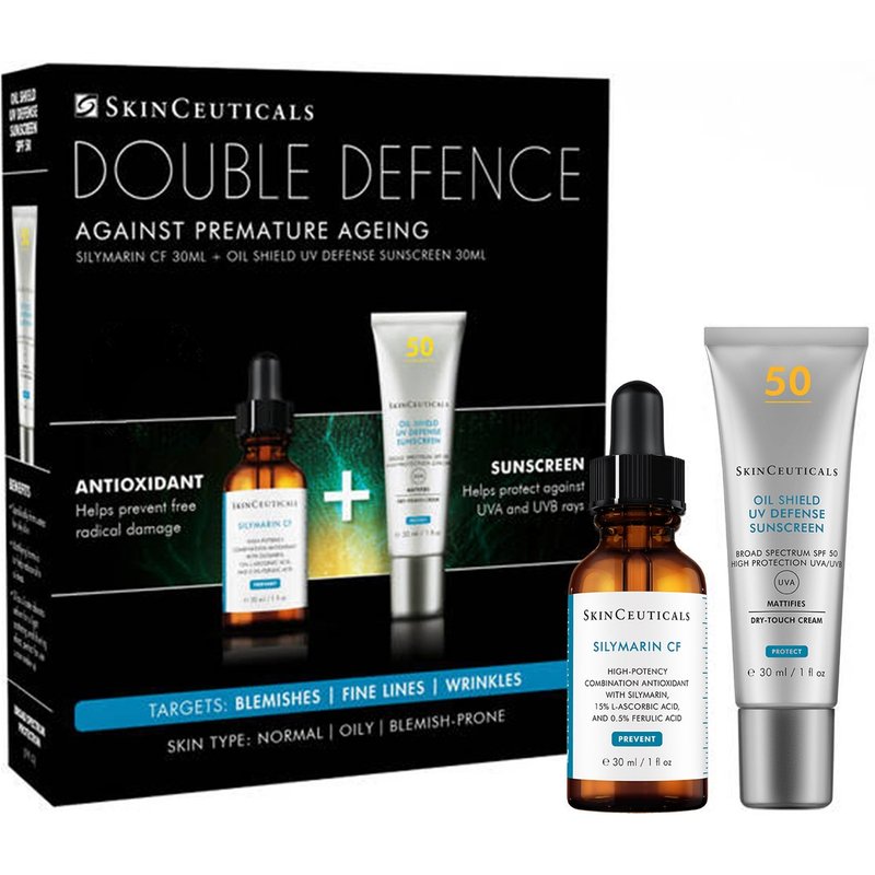 Skin Ceuticals Double Defence 2026 Silymarin and Oil Shield UV Kit