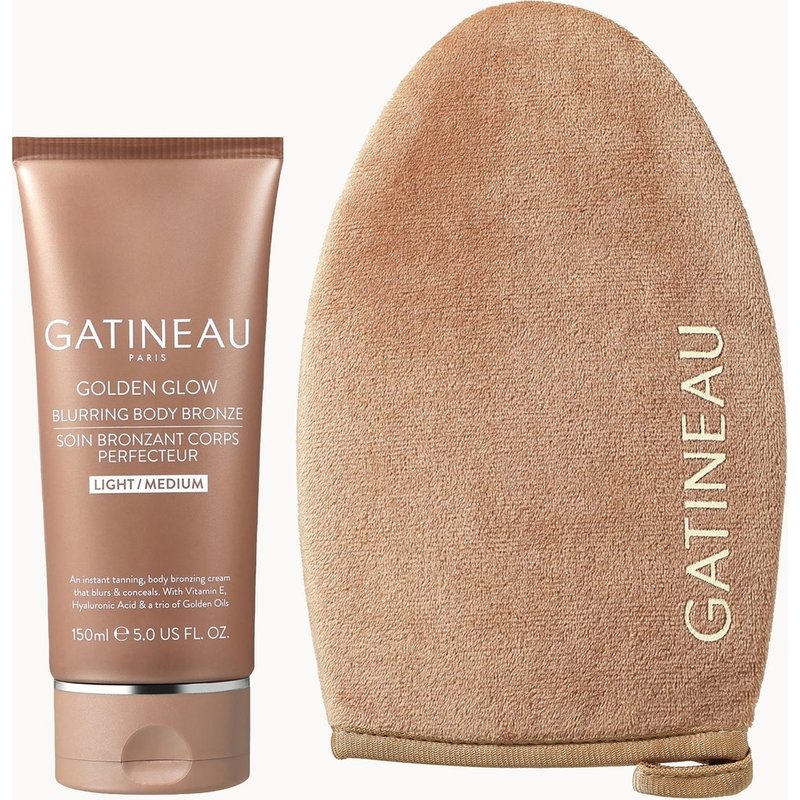 Gatineau Golden Glow Blurring Body Bronze Light Medium & Luxury Tanning Mitt Duo