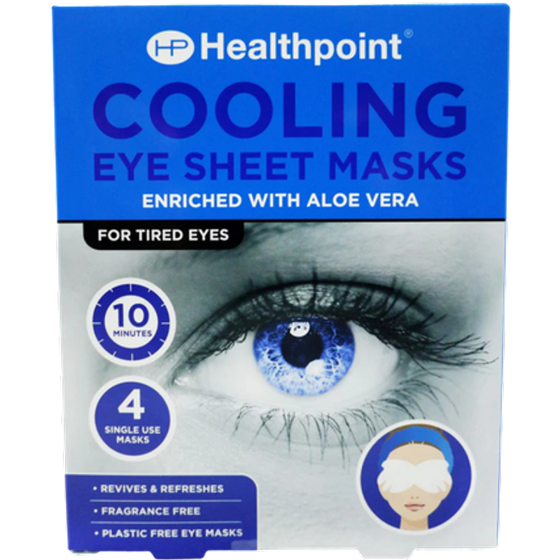 Healthpoint Cooling Eye Sheet Masks with Aloe Vera – 4 Pcs